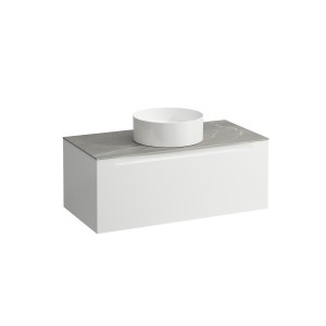 Arun meuble 1000 1t avec découpe centrale plan piasentina grigio multicolour - LAUFEN H4161111519991 