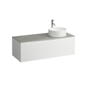 Arun 1200 1t avec découpe à dte plan piasentina grigio percé 1t multicolour - LAUFEN H4161271519991 