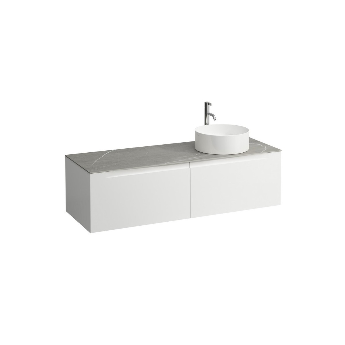 Arun 1400 2t avec découpe à dte plan piasentina grigio percé 1t multicolour - LAUFEN H4161371519991 