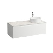 Arun 1200 1t avec découpe à dte plan botticino crema percé 1t multicolour - LAUFEN H4171271519991 