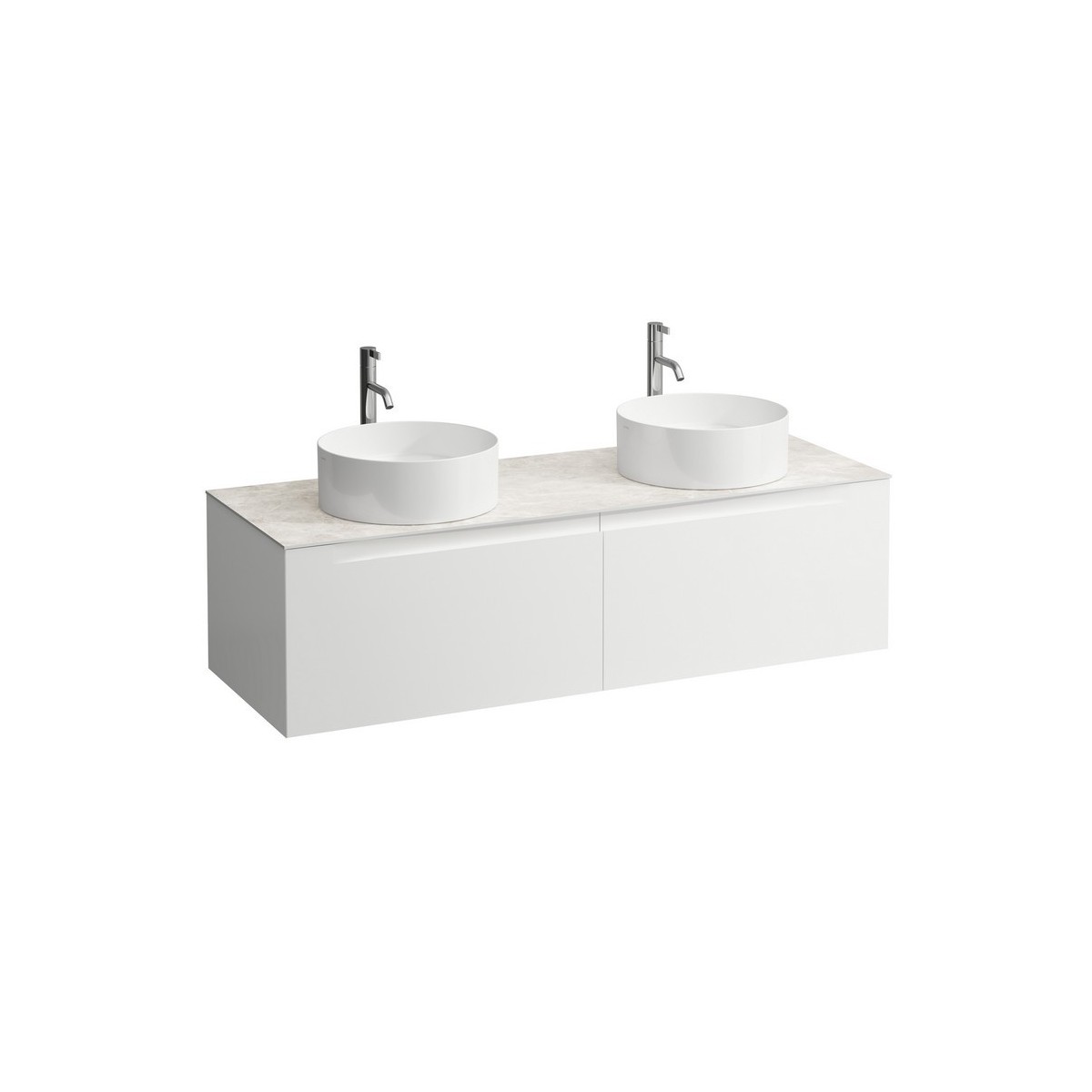 Arun 1400 2t découpe à gche et à dte plan botticino crema percé 1t multicolour - LAUFEN H4171391519991 
