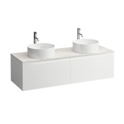 Arun 1400 2t découpe à gche et à dte plan botticino crema percé 1t multicolour - LAUFEN H4171391519991 