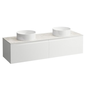 Arun 1600 2t avec découpe à gche et à dte plan botticino crema multicolour - LAUFEN H4171441519991 