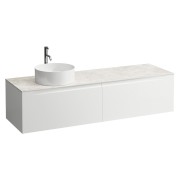 Arun 1600 2t avec découpe à gche plan botticino crema percé 1t multicolour - LAUFEN H4171461519991 