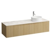 Arun 1600 2t avec découpe à dte plan botticino crema percé 1t special colour - LAUFEN H4171471519901 