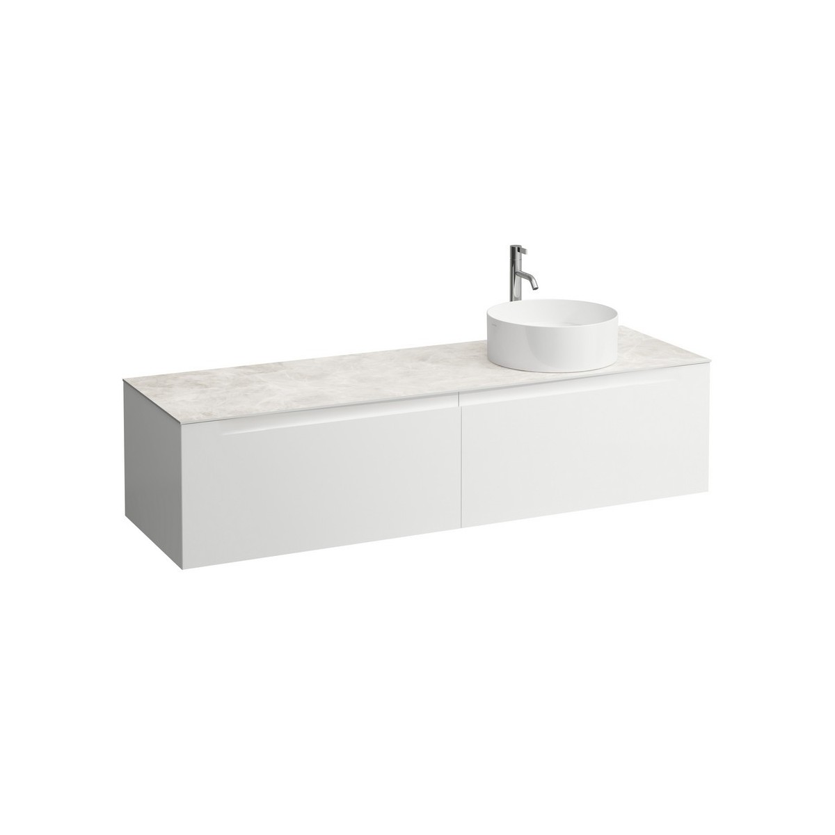 Arun 1600 2t avec découpe à dte plan botticino crema percé 1t multicolour - LAUFEN H4171471519991 