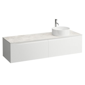 Arun 1600 2t avec découpe à dte plan botticino crema percé 1t multicolour - LAUFEN H4171471519991 