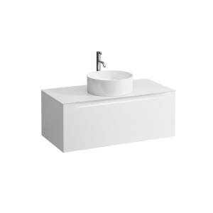 Arun 1000 1t déc centre plan en verre dépoli ton sur ton percé 1t multicolour - LAUFEN H4181151519991 