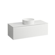 Arun meuble 1200 1t découpe centre plan en verre dépoli ton sur ton multicolour - LAUFEN H4181211519991 