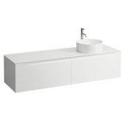 Arun 1600 2t découpe à dte plan en verre dépoli ton sur ton percé 1t multicolour - LAUFEN H4181471519991 