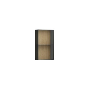 Arun armoire mi-haute 700 ouverte 8 mm verre fumé chêne clair - LAUFEN H4195101512501 