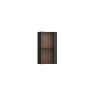 Arun armoire mi-haute 700 ouverte 8 mm verre fumé noce canaletto/verre blanc - LAUFEN H4195101516301 