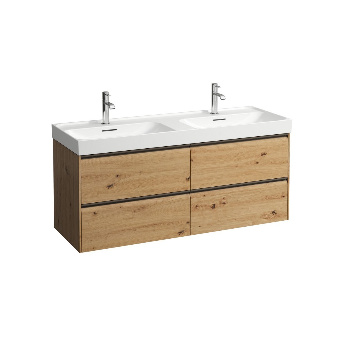 Meda meuble sous lavabo 1300 2t pour lavabo 814112 chêne sauvage 1285x450x515 mm - LAUFEN H4216440112671 