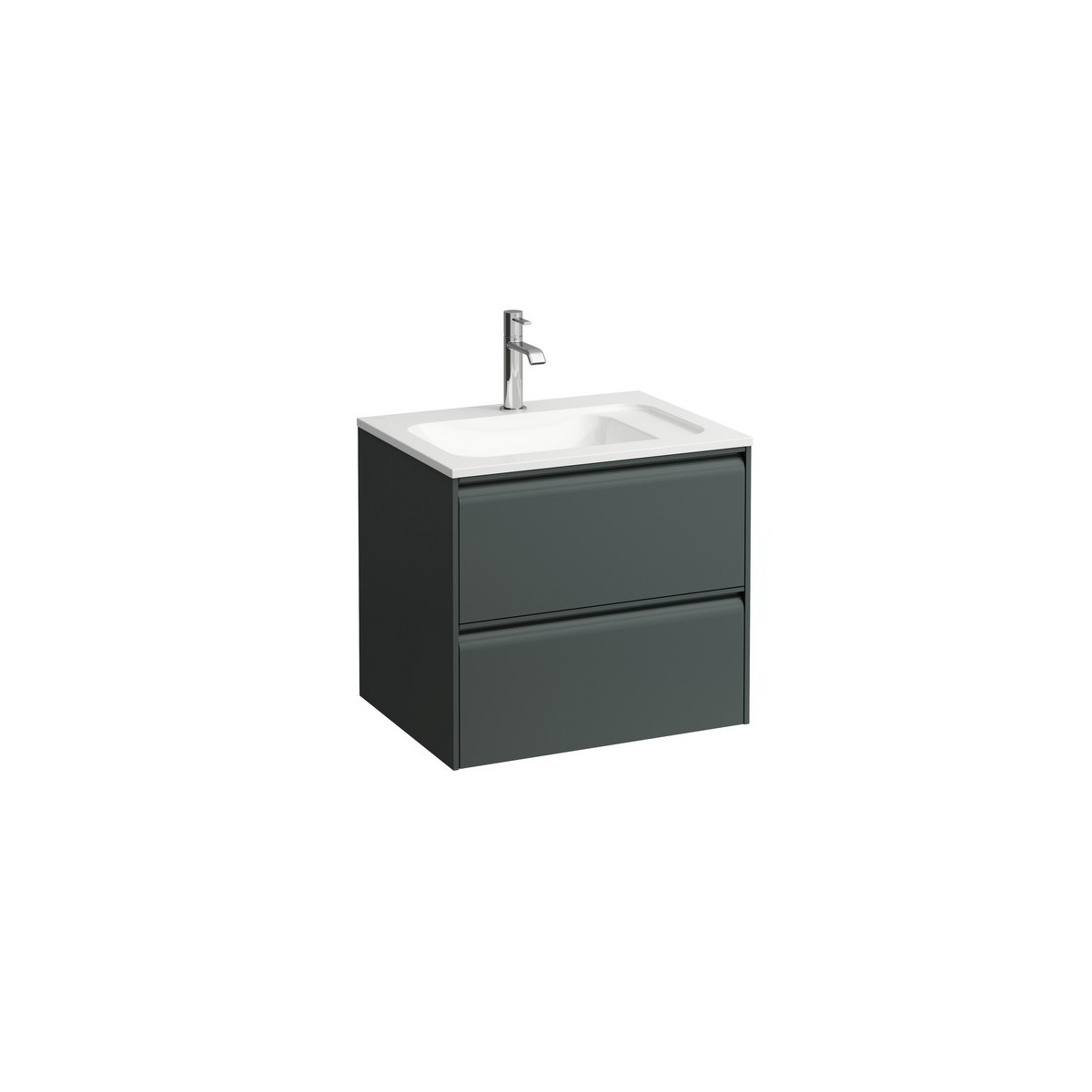 Meda meuble 600 2t pour lavabo marbond 814113 gris traffic 570x440x505 - LAUFEN H4216720112661 