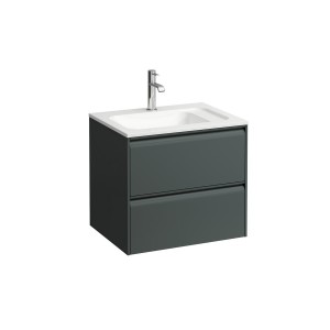Meda meuble 600 2t pour lavabo marbond 814113 gris traffic 570x440x505 - LAUFEN H4216720112661 