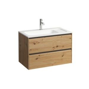 Meda meuble 800 2t pour lavabo marbond 814117 chêne sauvage 770x440x505 - LAUFEN H4216820112671 