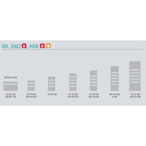 Sèche-serviette ACOVA - REGATE MIXTE avec télécommande 980/1200W - ASX-185-060/GF