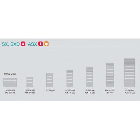 Sèche-serviette ACOVA - REGATE MIXTE avec télécommande 1307/1500W - ASX-185-080/GF