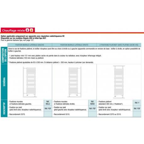 Sèche-serviette ACOVA - REGATE MIXTE avec télécommande 1479/1500W - ASX-215-080/GF