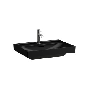Meda lavabo mural ou à poser sur meuble noir mat 650x460x80 mm - LAUFEN H8101147161091 