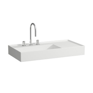 Lavabo asymétrique droite kartell 90x46 blanc mat - LAUFEN H8103387571581 