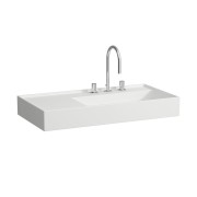 Lavabo asymétrique gauche kartell 90x46 blanc mat - LAUFEN H8103397571121 