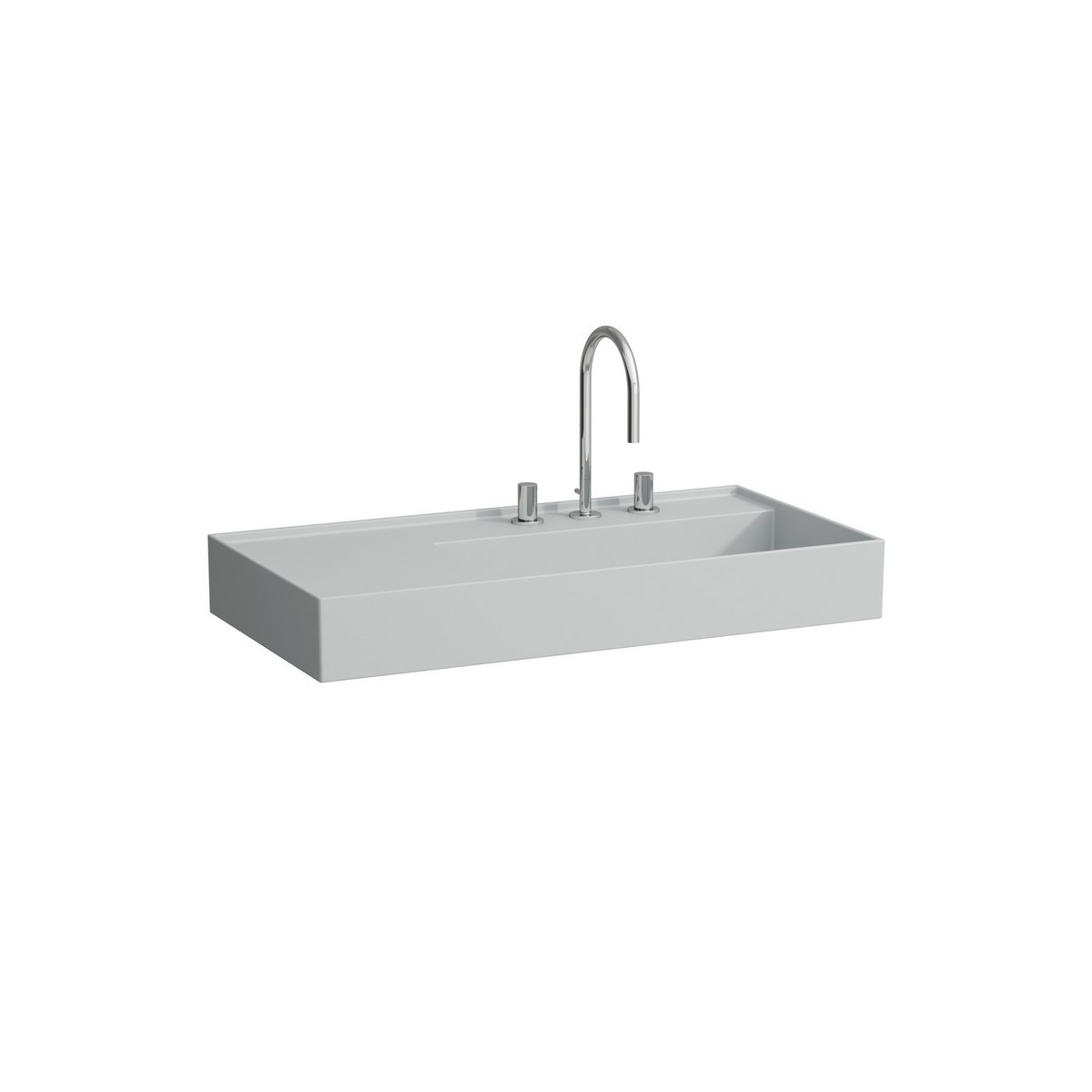 Lavabo asymétrique gauche kartell 90x46 grs mat - LAUFEN H8103397591581 