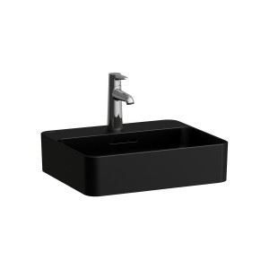 Val lave-mains à poser face inférieure meulée non percé 450x380x115mm noir mat - LAUFEN H8122807161091 