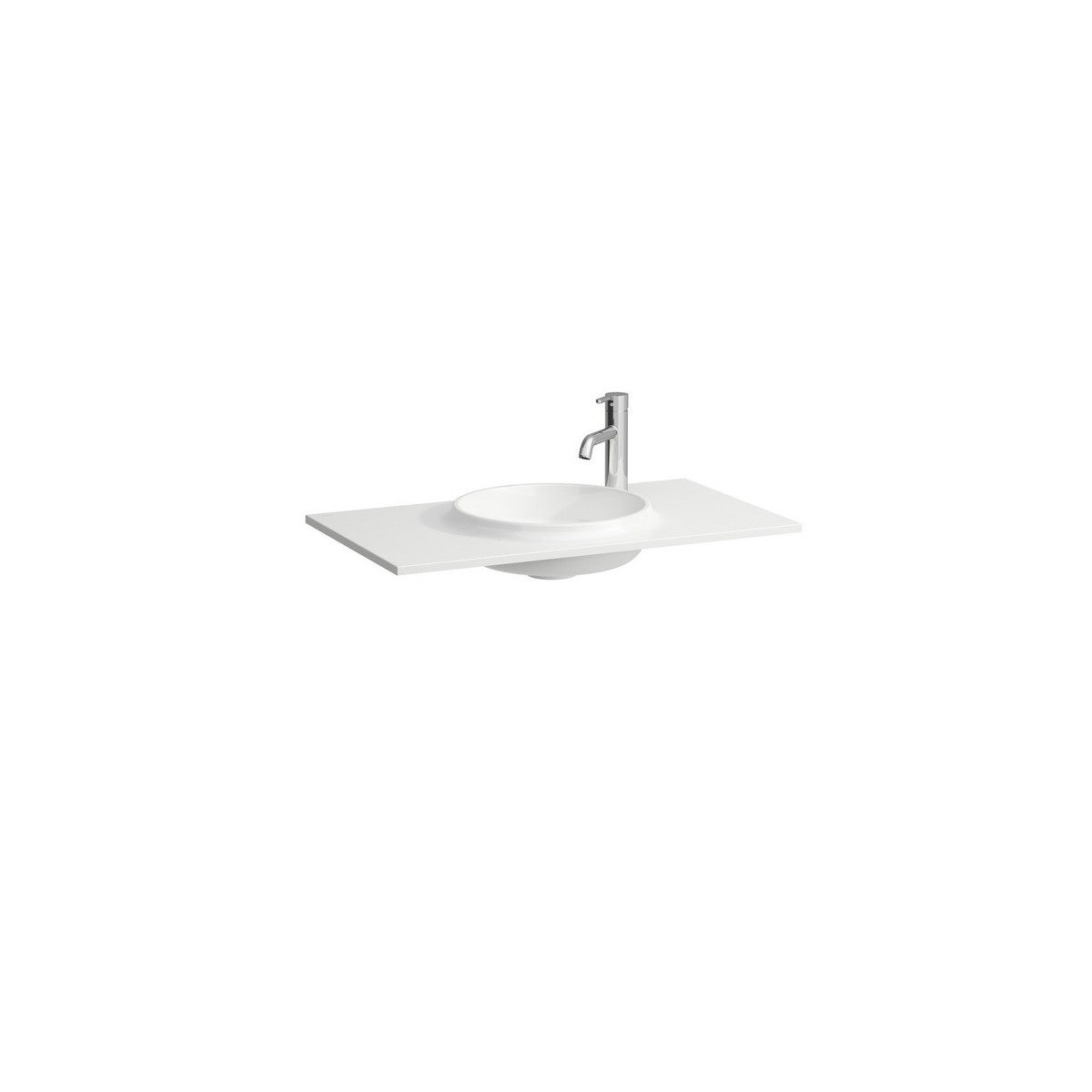 Lani lavabo à poser sur meuble slim en marbond blc 780x445x130 - LAUFEN H8140740001141 