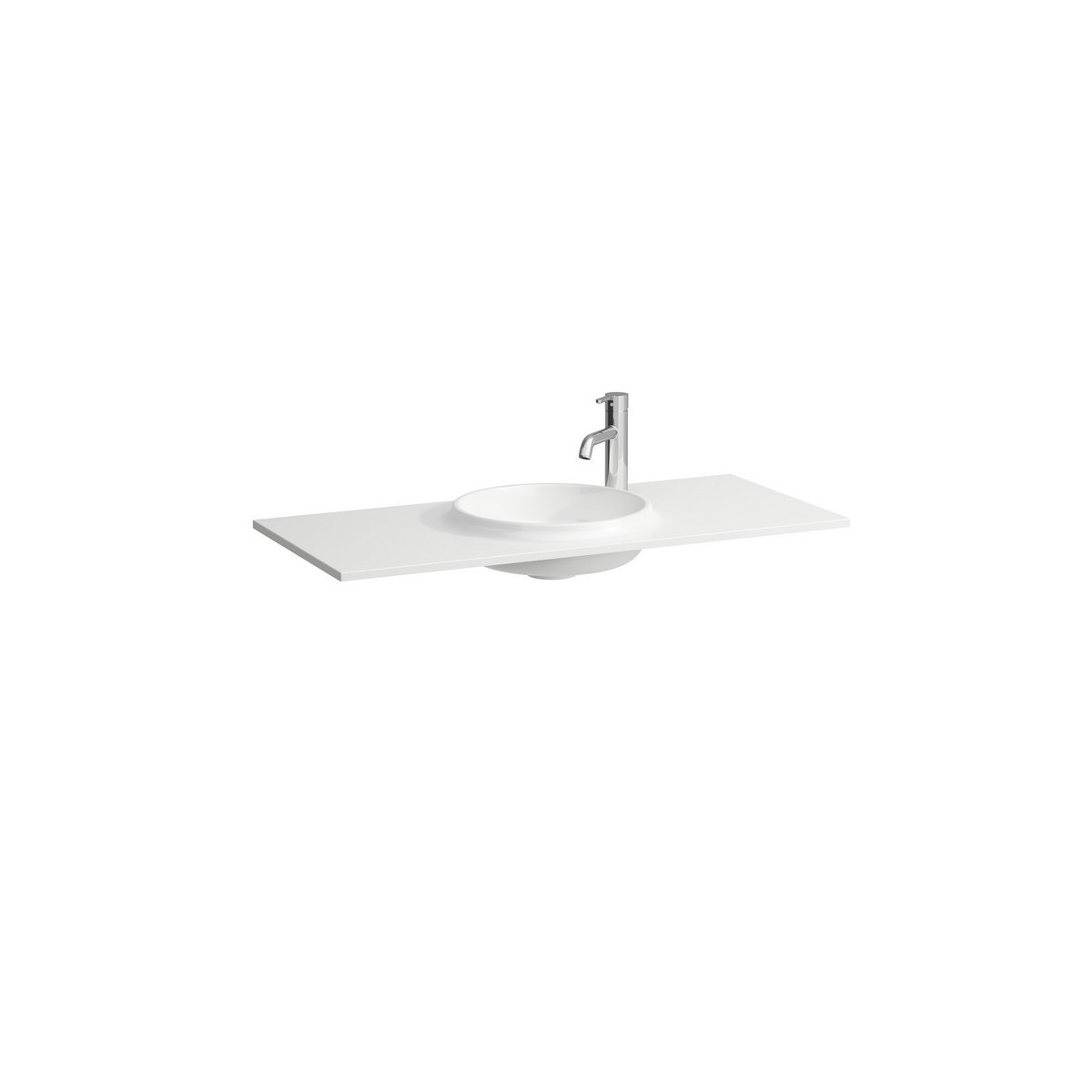 Lani lavabo à poser sur meuble slim en marbond blc 980x445x130 - LAUFEN H8140750001141 