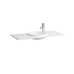Lani lavabo à poser sur meuble slim en marbond blc 980x445x130 - LAUFEN H8140750001141 