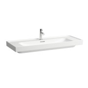 Meda lavabo mural ou à poser sur meuble blanc 1200x460x80 mm - LAUFEN H8141110001151 