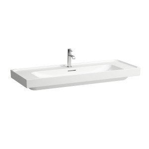 Meda lavabo mural ou à poser sur meuble blanc 1200x460x80 mm - LAUFEN H8141110001581 