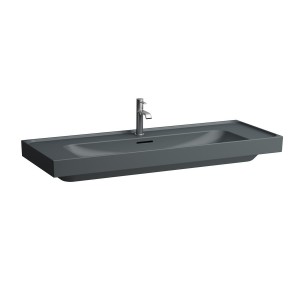 Meda lavabo mural ou à poser sur meuble graphite mat 1200x460x80 mm - LAUFEN H8141117581041 