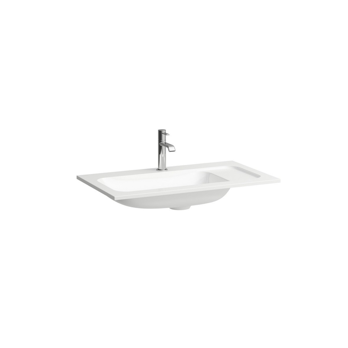 Meda lavabo slim en marbond à poser sur meuble blc 780x450x132 - LAUFEN H8141170001111 