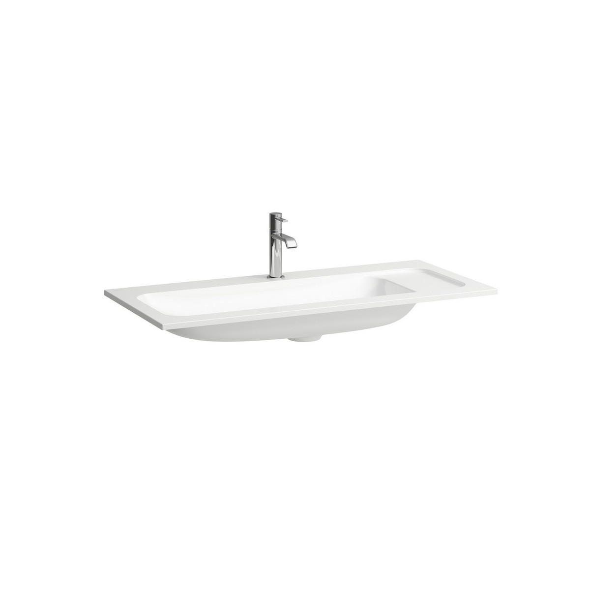 Meda lavabo slim en marbond à poser sur meuble blc 980x450x132 - LAUFEN H8141180001111 