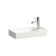 Meda lave-mains plage de robinetterie à droite blanc 460x235x80 mm - LAUFEN H8151130001141 