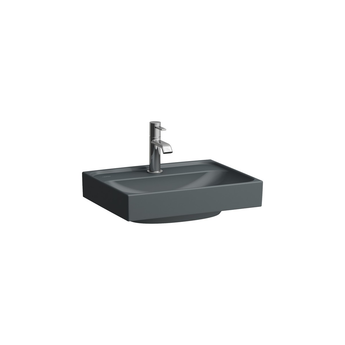 Meda lave-mains à poser sur plan face inférieure meulée graphite mat 450x350x80 - LAUFEN H8161117581121 