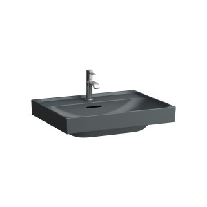 Meda lavabo à poser sur plan face inférieure meulée graphite mat 600x460x80 mm - LAUFEN H8161137581091 
