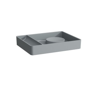 Val plateau organisateur resctangulaire en céramique 360x280x60 mm graphite mat - LAUFEN H8702827580001 