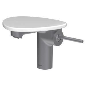 Ada mit lav tablette non percée bec 110 mm ss vidage pvd inox/blanc brillant - LAUFEN HF506702501060 