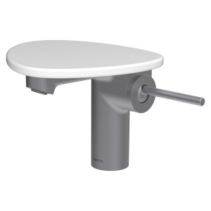 Ada mit lav tablette non percée bec 110 mm ss vidage pvd inox/blanc mat - LAUFEN HF506702502060 