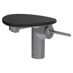 Ada mitigeur de lavabo tablette non percée bec 110 mm ss vid pvd inox/noir mat - LAUFEN HF506702503060 