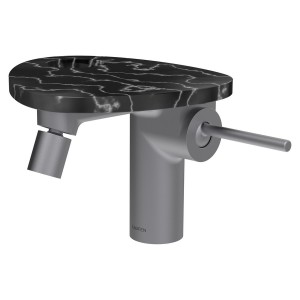 Ada mit bidet tablette percée bec 110 mm av vid clic-clac pvd inox/marbre noir - LAUFEN HF506710506000 