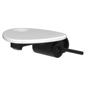 Ada mit lav mural tablette percée bec 186 mm ss vidage pvd noir/blanc brillant - LAUFEN HF506726511000 