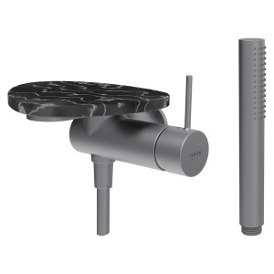 Ada mit de d à enc avec simibox 1-point tablette np pvd inox/marbre noir - LAUFEN HF506755506060 