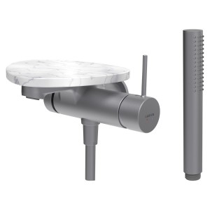 Ada mit b à enc tablette np bec 170 mm pvd inox/marbre blanc - LAUFEN HF506765505060 