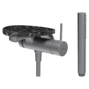 Ada mit b à enc avec simibox 1-point tablette npbec 170 mm pvd inox/marbre noir - LAUFEN HF506765506060 
