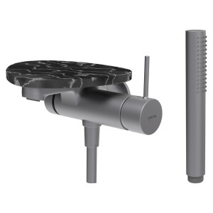 Ada mit b à enc avec simibox 1-point tablette npbec 170 mm pvd inox/marbre noir - LAUFEN HF506765506060 