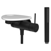 Ada mit b à enc tablette percée bec 170 mm pvd noir/blanc brillant - LAUFEN HF506765511000 